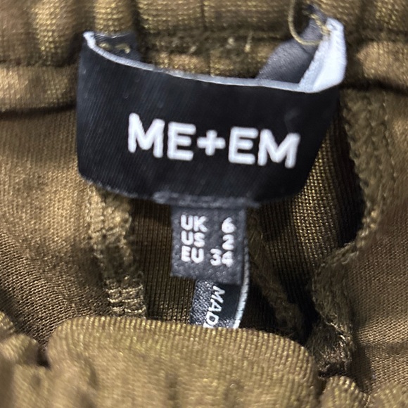 ME+EM Women’s Convertible Side Stripe Pants Size 2 Reg Deep Autumn Olive NWOT - Picture 4 of 10